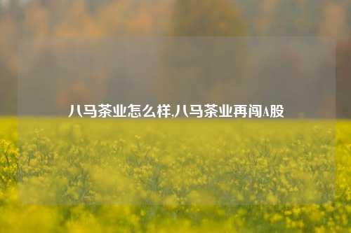 八马茶业怎么样,八马茶业再闯A股