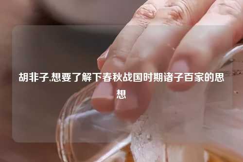胡非子,想要了解下春秋战国时期诸子百家的思想
