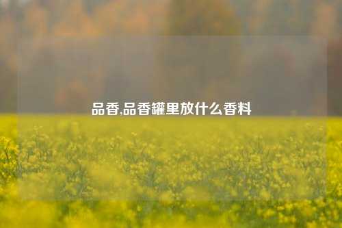 品香,品香罐里放什么香料