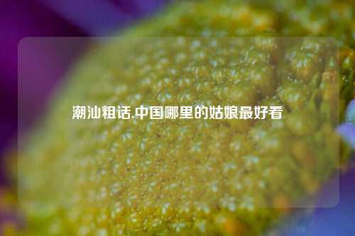 潮汕粗话,中国哪里的姑娘最好看