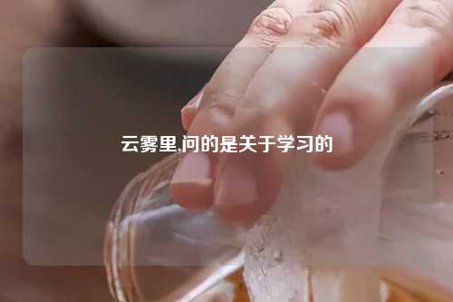 云雾里,问的是关于学习的