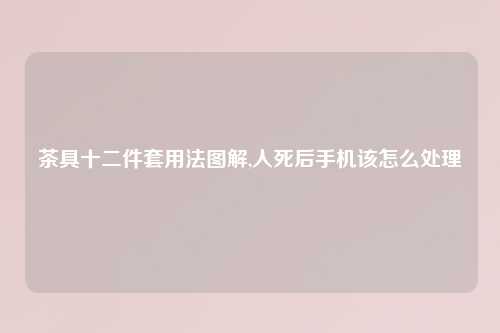 茶具十二件套用法图解,人死后手机该怎么处理
