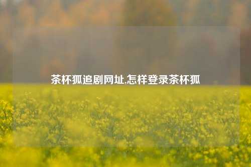 茶杯狐追剧网址,怎样登录茶杯狐