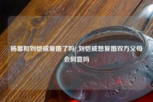 杨幂和刘恺威复婚了吗?,刘恺威想复婚双方父母会同意吗