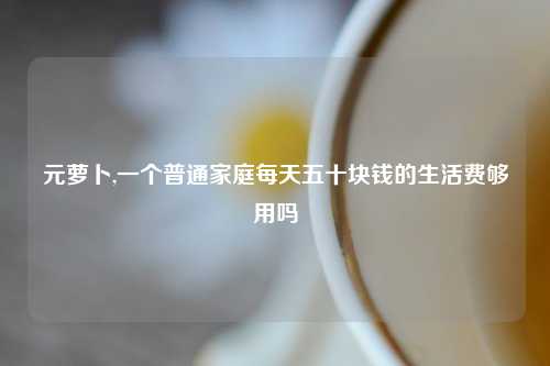 元萝卜,一个普通家庭每天五十块钱的生活费够用吗