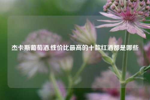 杰卡斯葡萄酒,性价比最高的十款红酒都是哪些