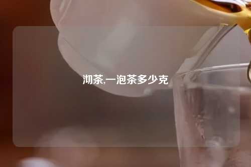 沏茶,一泡茶多少克