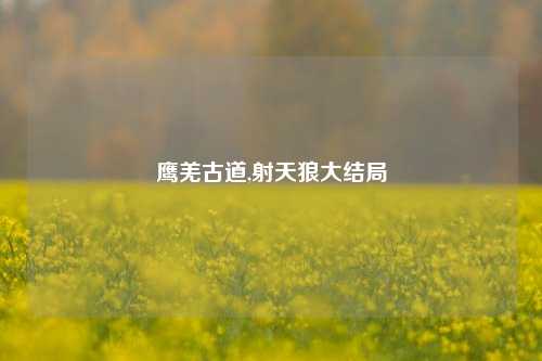 鹰羌古道,射天狼大结局