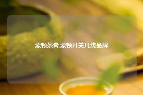 蒙顿茶膏,蒙顿开关几线品牌
