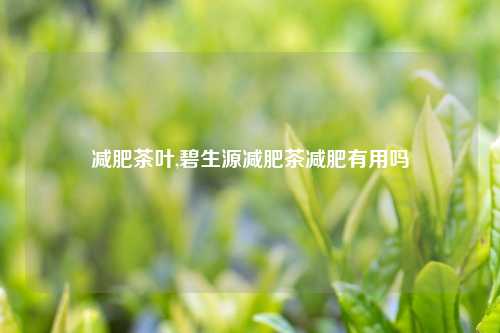 减肥茶叶,碧生源减肥茶减肥有用吗
