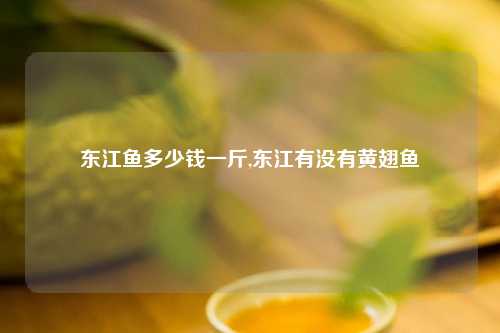 东江鱼多少钱一斤,东江有没有黄翅鱼