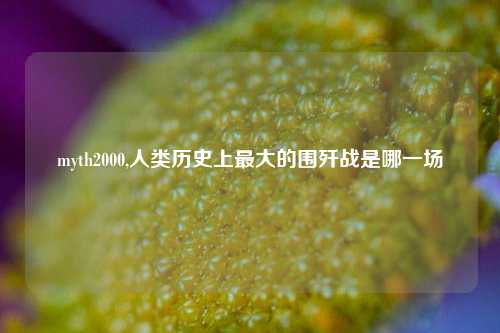 myth2000,人类历史上最大的围歼战是哪一场