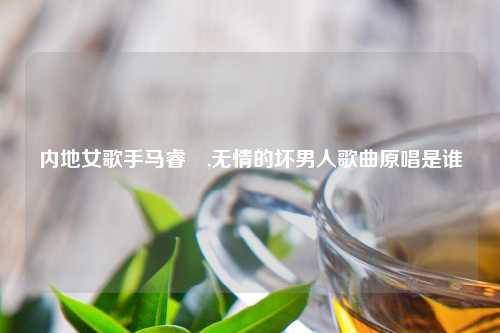内地女歌手马睿菈,无情的坏男人歌曲原唱是谁