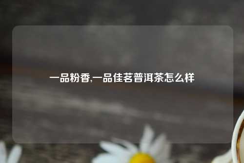 一品粉香,一品佳茗普洱茶怎么样