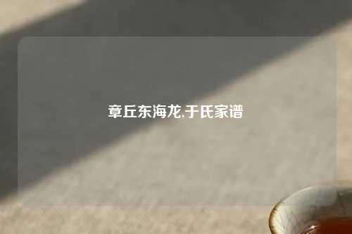 章丘东海龙,于氏家谱