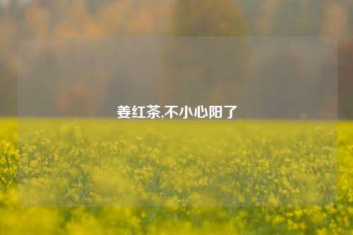 姜红茶,不小心阳了