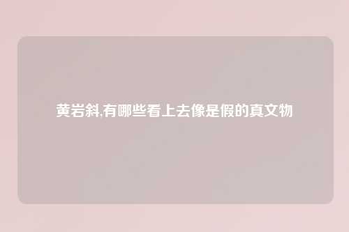 黄岩斜,有哪些看上去像是假的真文物