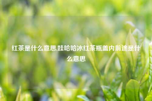 红茶是什么意思,娃哈哈冰红茶瓶盖内前途是什么意思