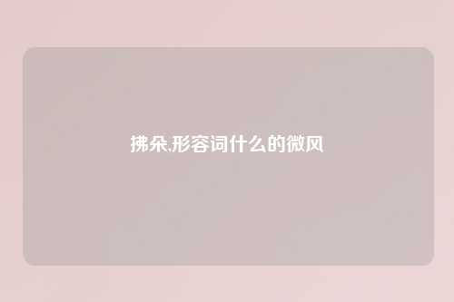 拂朵,形容词什么的微风