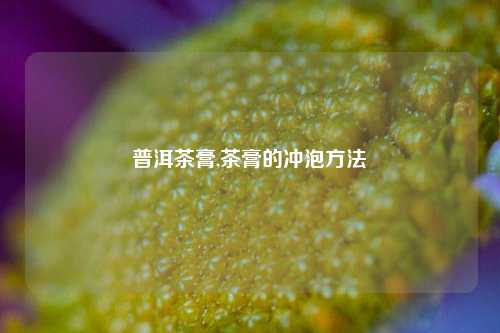 普洱茶膏,茶膏的冲泡方法