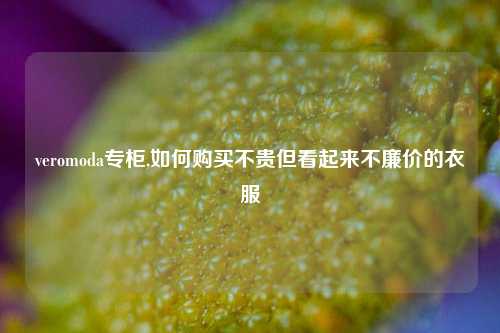 veromoda专柜,如何购买不贵但看起来不廉价的衣服