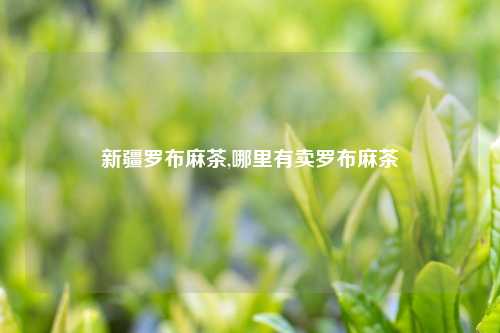 新疆罗布麻茶,哪里有卖罗布麻茶