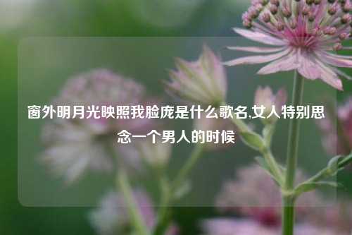 窗外明月光映照我脸庞是什么歌名,女人特别思念一个男人的时候