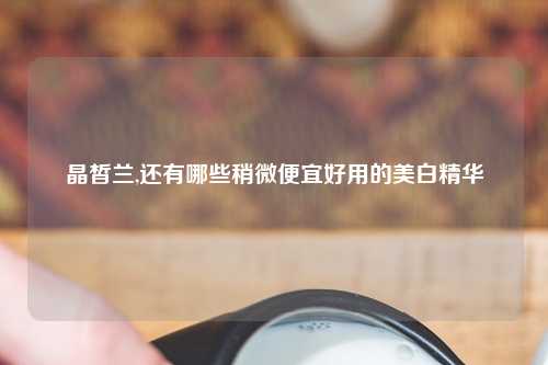 晶皙兰,还有哪些稍微便宜好用的美白精华