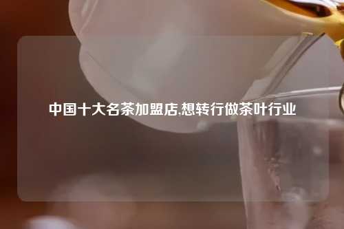 中国十大名茶加盟店,想转行做茶叶行业