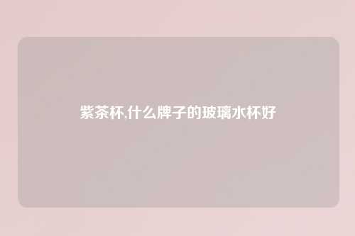紫茶杯,什么牌子的玻璃水杯好