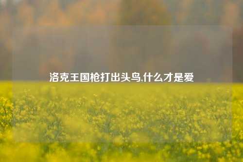 洛克王国枪打出头鸟,什么才是爱