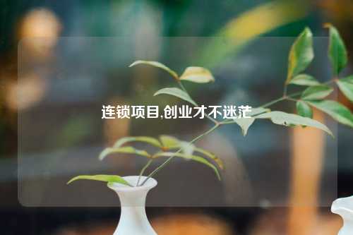 连锁项目,创业才不迷茫