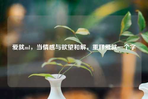 爱就ml，当情感与欲望和解，重释爱就一个字