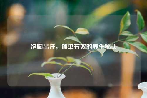 泡脚出汗，简单有效的养生秘诀