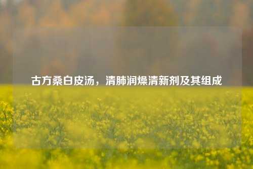 古方桑白皮汤，清肺润燥清新剂及其组成