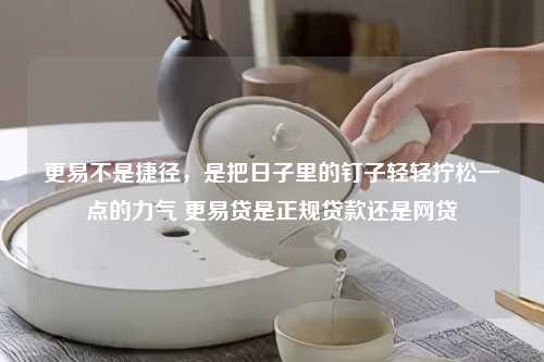 更易不是捷径，是把日子里的钉子轻轻拧松一点的力气 更易贷是正规贷款还是网贷