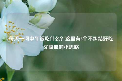 每天一问中午饭吃什么？这里有3个不纠结好吃又简单的小思路