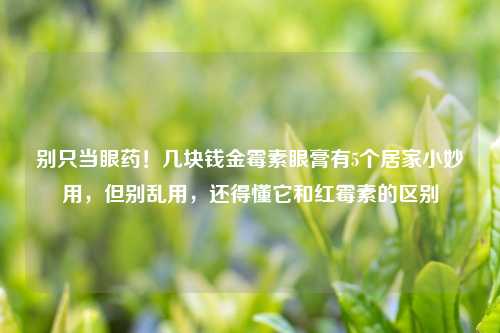 别只当眼药！几块钱金霉素眼膏有5个居家小妙用，但别乱用，还得懂它和红霉素的区别