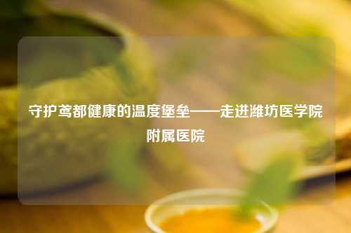 守护鸢都健康的温度堡垒——走进潍坊医学院附属医院