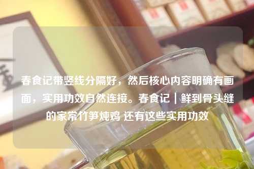 春食记带竖线分隔好，然后核心内容明确有画面，实用功效自然连接。春食记｜鲜到骨头缝的家常竹笋炖鸡 还有这些实用功效