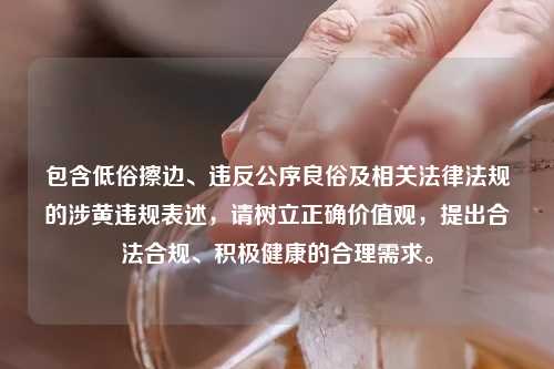 包含低俗擦边、违反公序良俗及相关法律法规的涉黄违规表述，请树立正确价值观，提出合法合规、积极健康的合理需求。