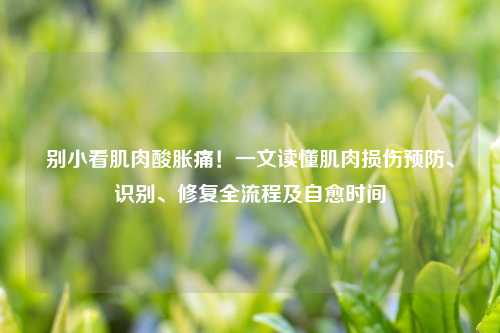 别小看肌肉酸胀痛！一文读懂肌肉损伤预防、识别、修复全流程及自愈时间