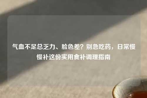 气血不足总乏力、脸色差？别急吃药，日常慢慢补这份实用食补调理指南
