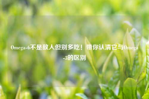 Omega-6不是敌人但别多吃！带你认清它与Omega-3的区别