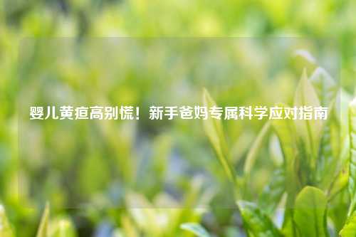 婴儿黄疸高别慌！新手爸妈专属科学应对指南