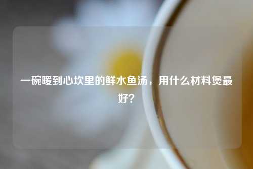 一碗暖到心坎里的鲜水鱼汤，用什么材料煲更好？