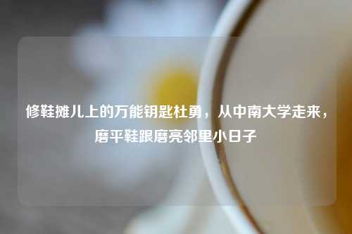 修鞋摊儿上的万能钥匙杜勇，从中南大学走来，磨平鞋跟磨亮邻里小日子