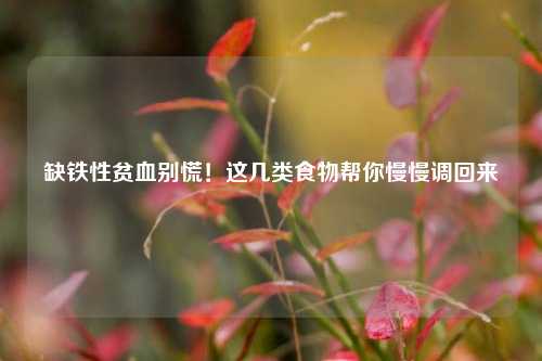 缺铁性贫血别慌!这几类食物帮你慢慢调回来