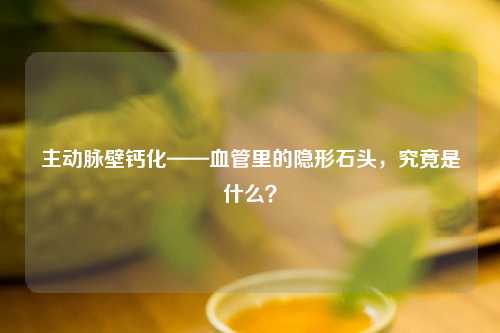 主动脉壁钙化——血管里的隐形石头，究竟是什么？