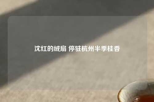 沈红的绒扇 停驻杭州半季桂香